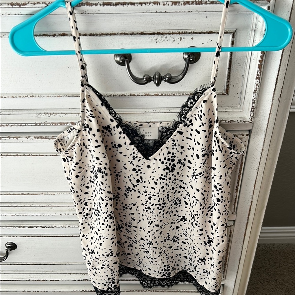 A New Day lace and satin tank sz medium